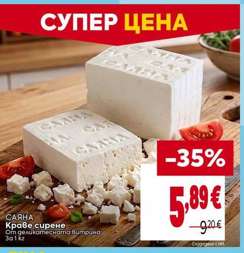 САЯНА Краве сирене 1 кг